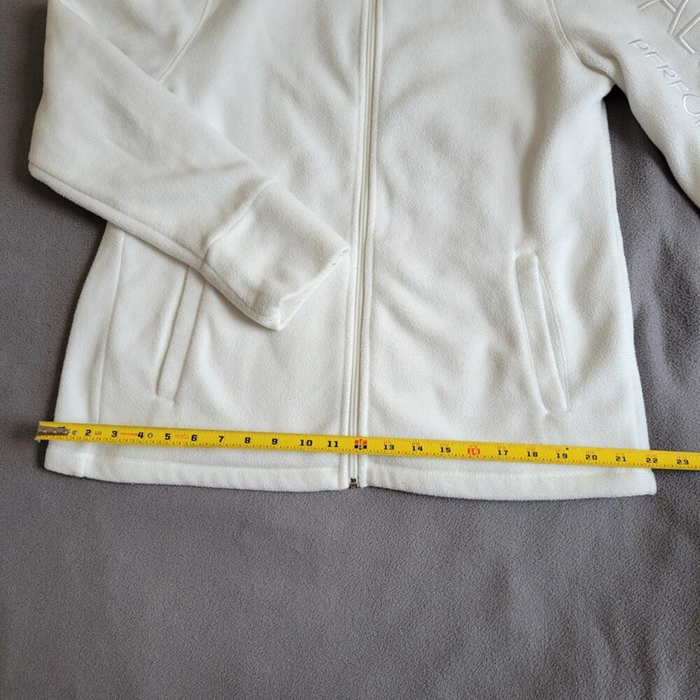 CALVIN KLEIN PERFORMANCE Fleece Jacket Womens Large White Embroidered Zip Hoodie - Picture 7 of 15